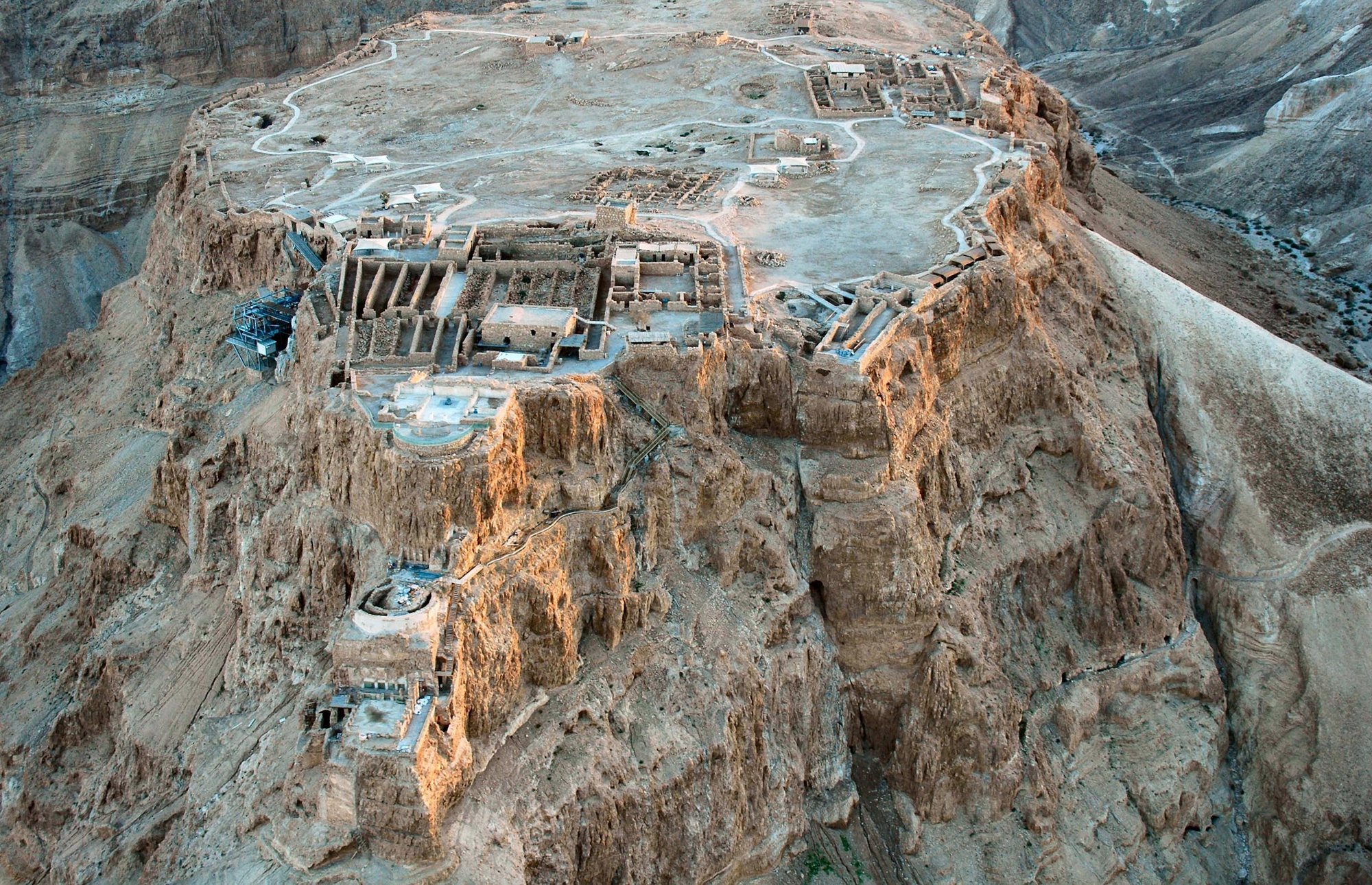 Masada northern palace aerial — another BiblePlaces archive image you can search and insert mid-prep.