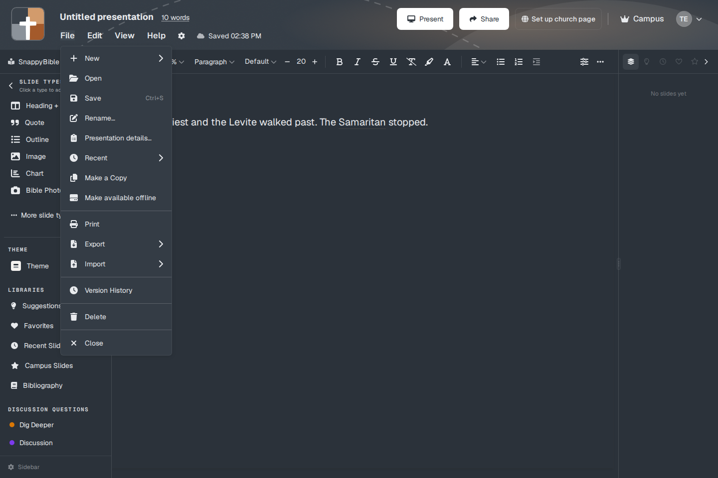 File, with Make available offline