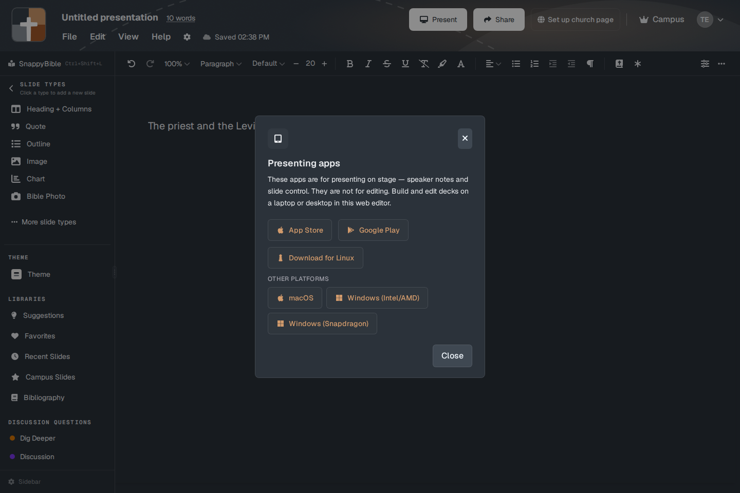 Presenting apps: App Store, Google Play, Linux, and Other platforms