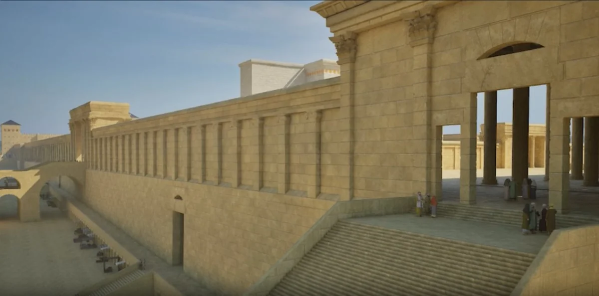 Video slide — Robinson's Arch Temple Mount reconstruction
